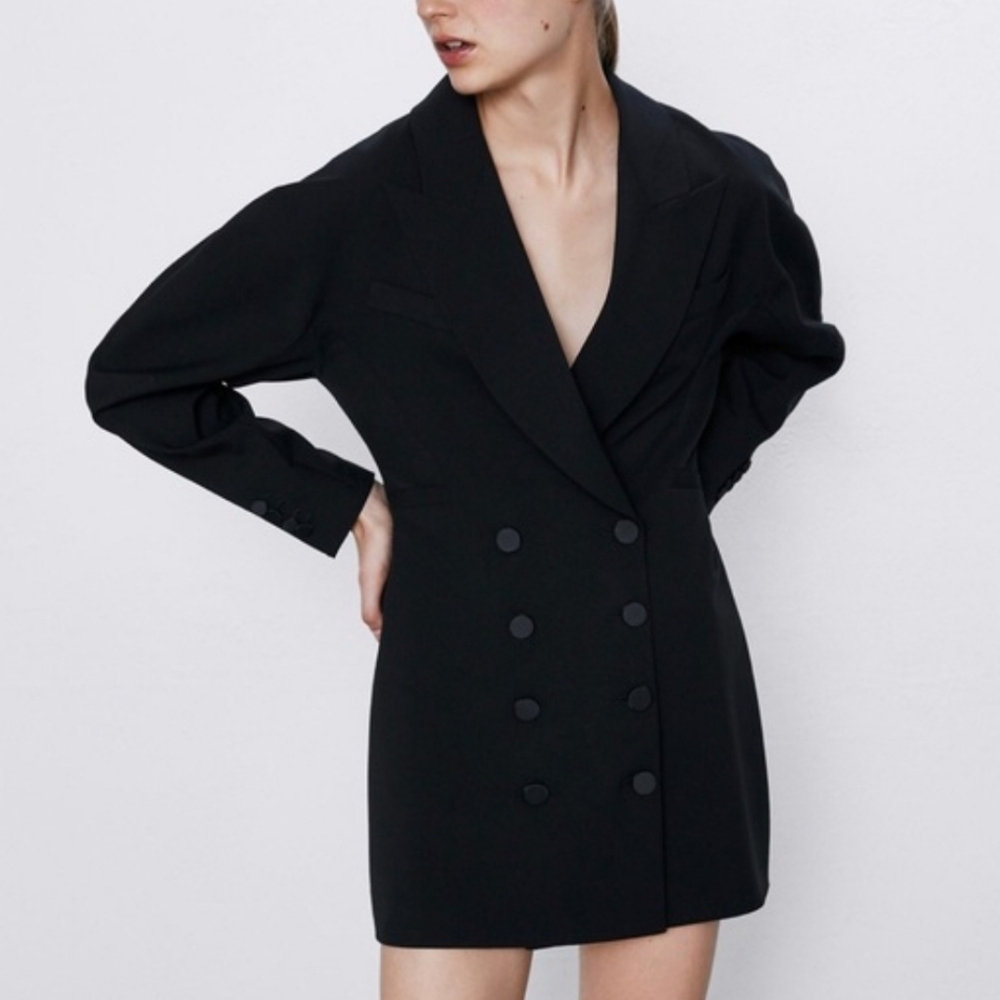 Zara | Full Sleeve Black Tuxedo Dress Blazer new L